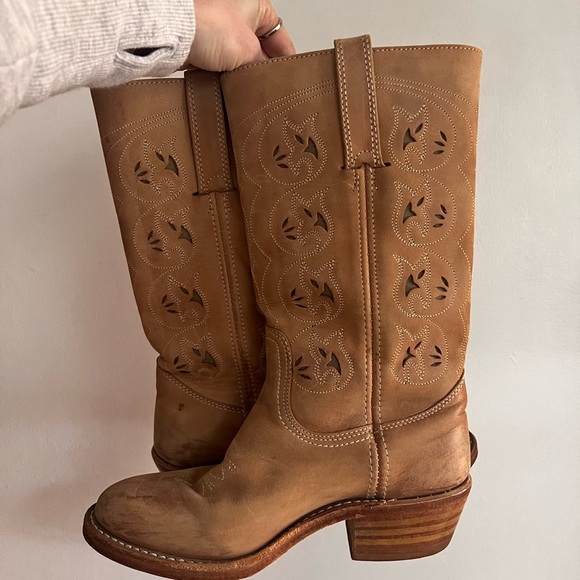 Frye Brown Leather Heeled Boots - Picture 3 of 3